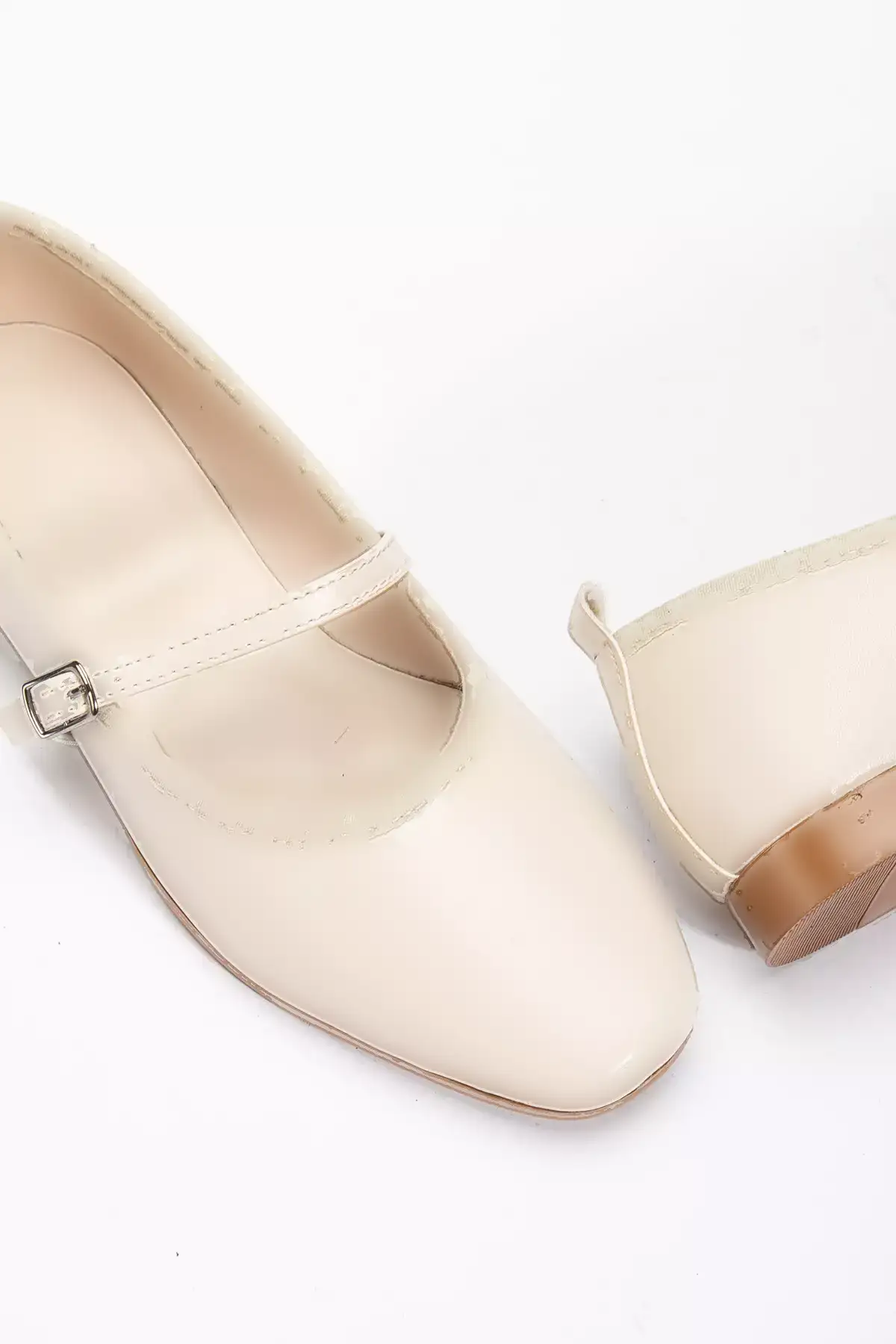 بافت زنانه بژ با نوک گرد و بند دار برند Tonny Black - 942356614