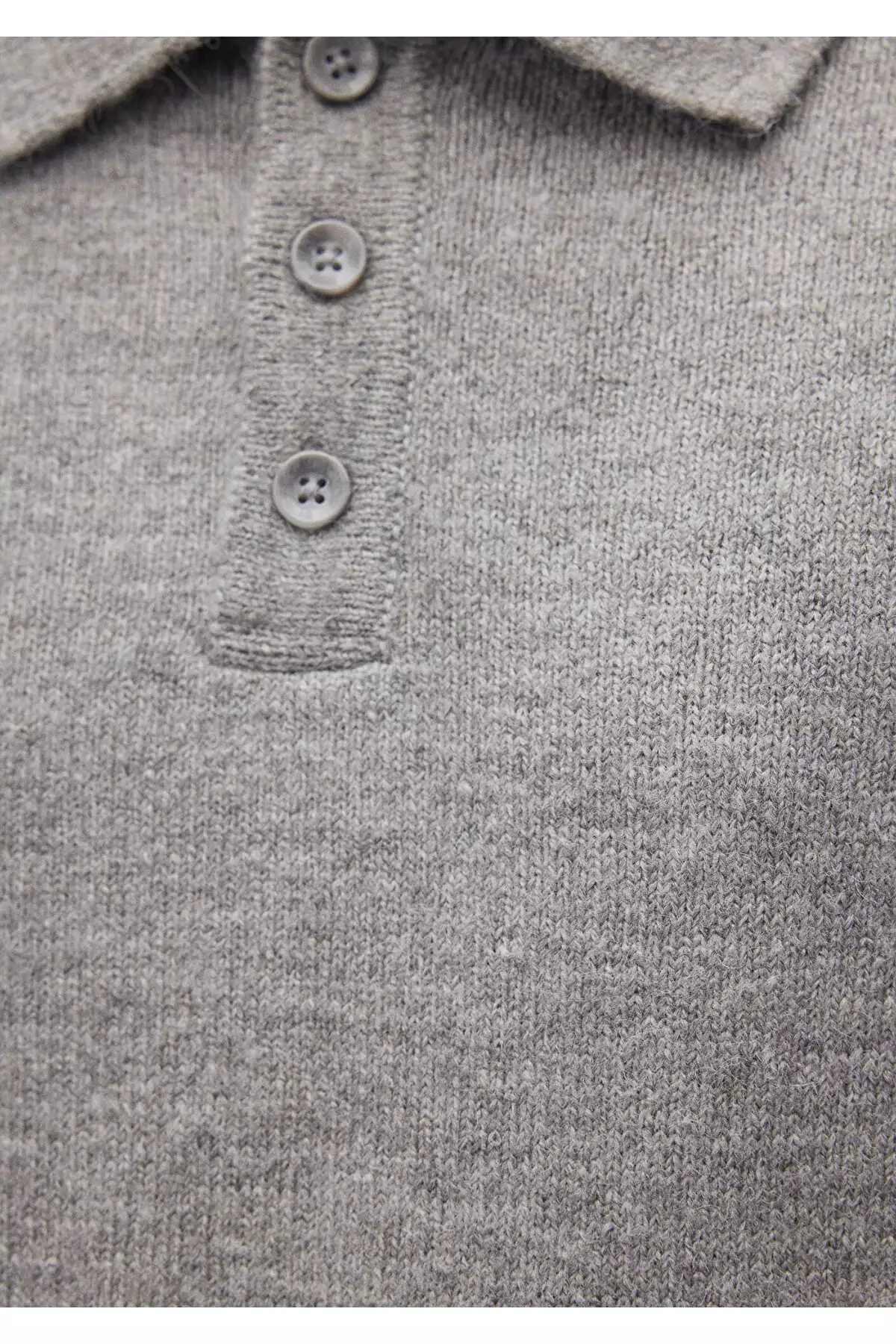 ژاکت خاکستری یقه polo با برش آزاد / برش راحت 0710232-80018 برند Mavi - 869800331