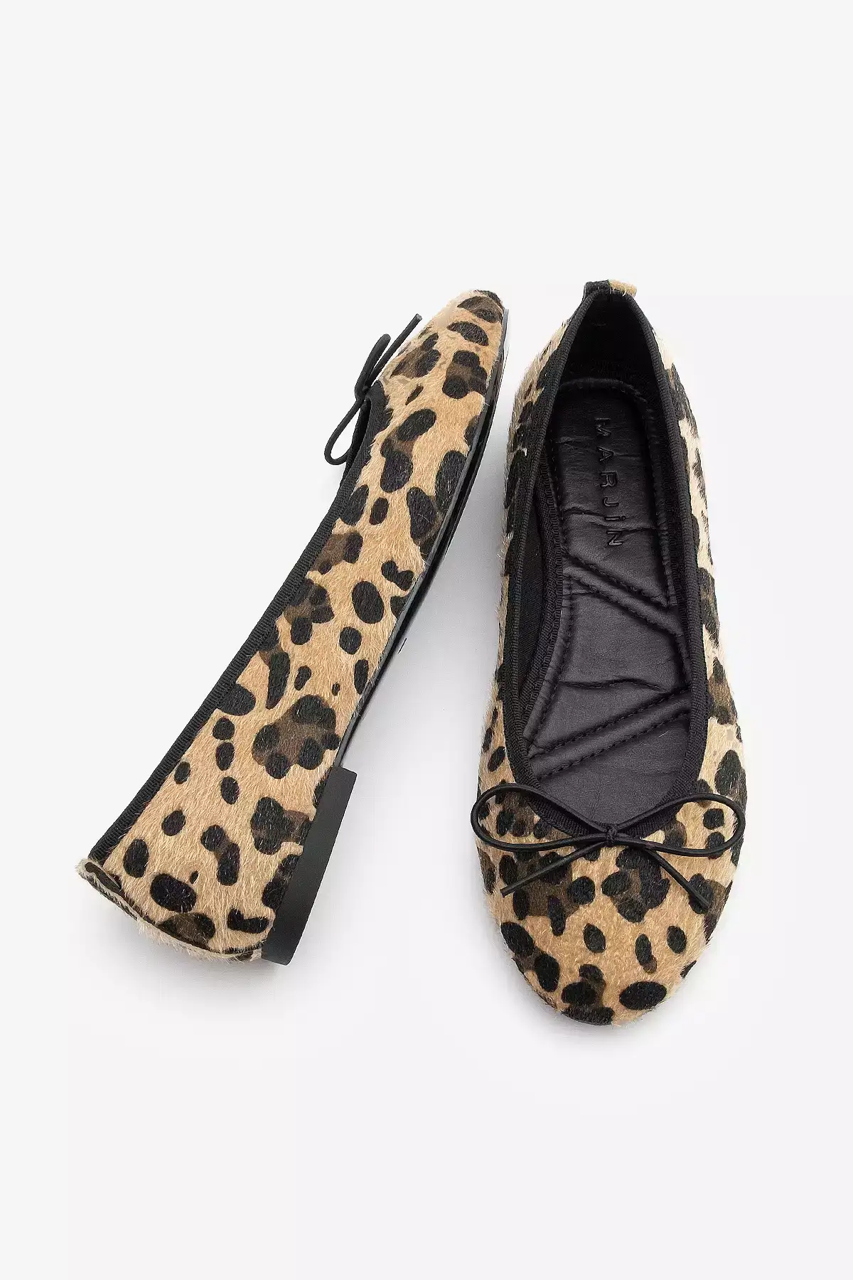 بالرین روزمره زنانه با نوک گرد مدل آدوسا طرح پلنگی برند Marjin - 748876415