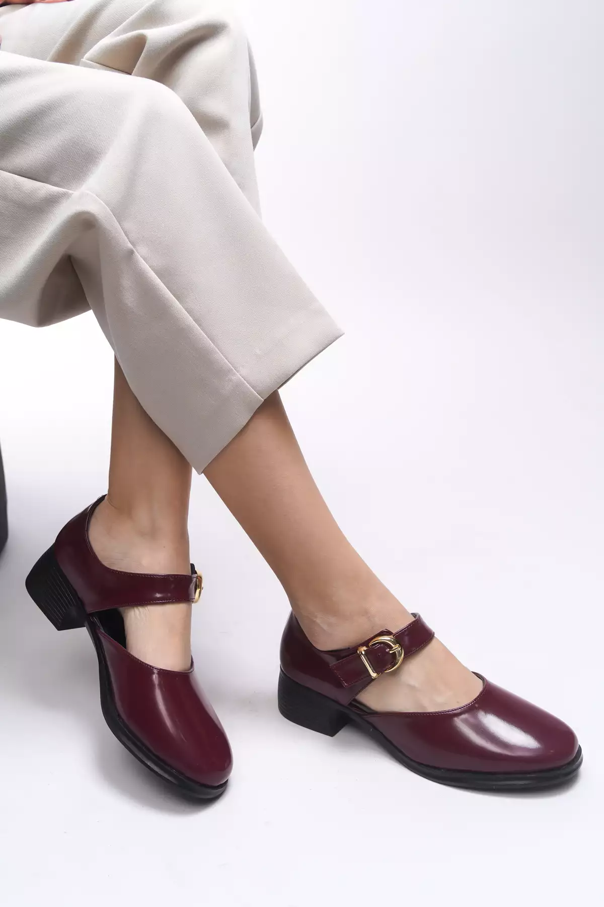 کفش پاشنه بلند کلاسیک زنانه Saeldyl کد 0012300 رنگ bordo روگن برند Riccon - 919955579