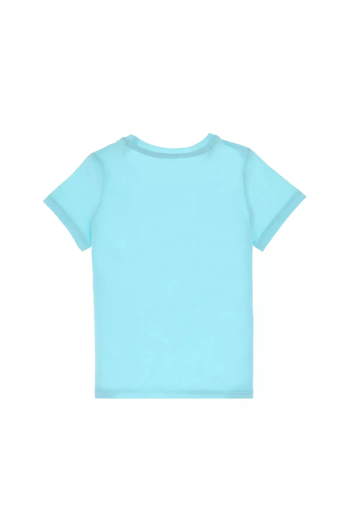 تیشرت ساده دخترانه آبی با یقه گرد از جنس پنبه و چاپ طرح یوسپا 50306042-VR007 برند U.S. Polo Assn. - 930728946