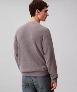 ژاکت بافتی نازک LS EZ COTTON WAFFLE CRWNK برند Calvin Klein - 985344123