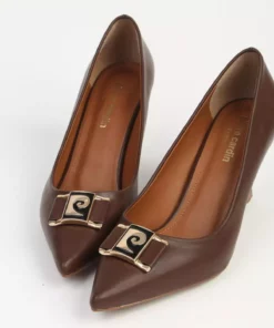 کفش پاشنه‌بلند قهوه‌ای PC-54966 برند Pierre Cardin - 986044716