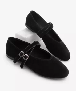 زنانه کفش بامبویی با بند متقاطع نیروزا مشکی جیر برند Marjin - 899085130