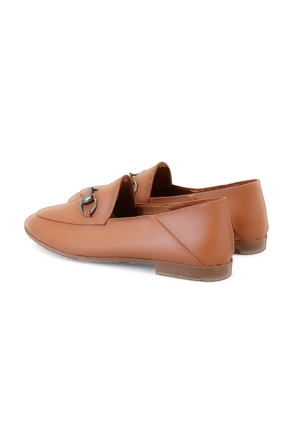 کفش بابی چرم مرغوب زنانه با بند تزیینی قهوهای برند Desa - 834025244