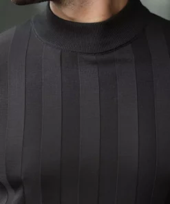 کاپشن مردانه با یقه نیمه بلند آنتراسیت کد E7423 برند Madmext - 1016913537