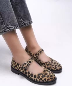 کفش راحتی زنانه ساهلیره مدل ۰۰۱۲۲۵۰ با طرح پلنگی برند Riccon - 902470535