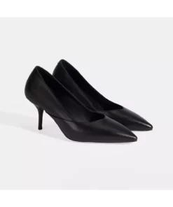 کفش کلاسیک پاشنه‌بلند چرم مشکی زنانه برند Desa - 920612036