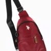 کیف سینه‌ی Plevr 23750، چرم قرمز، مناسب برای دوش و کمر برند U.S. Polo Assn. - 790204948