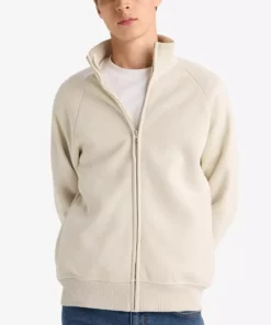 سویشرت زیپدار با یقه دیگی چاپی و فیت باکسی آستر نرم E1367AX25SP برند Defacto - 890368604