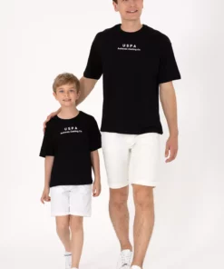 تیشرت یقه گرد سیاه برای پسران 50295983-VR046 برند U.S. Polo Assn. - 852127935