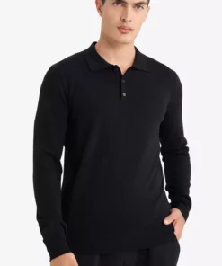 پولوشرت یقه دار با برش استاندارد و بافت نرم، کاپشن بافت پریمیوم D0454AX24AU برند Defacto - 852895142