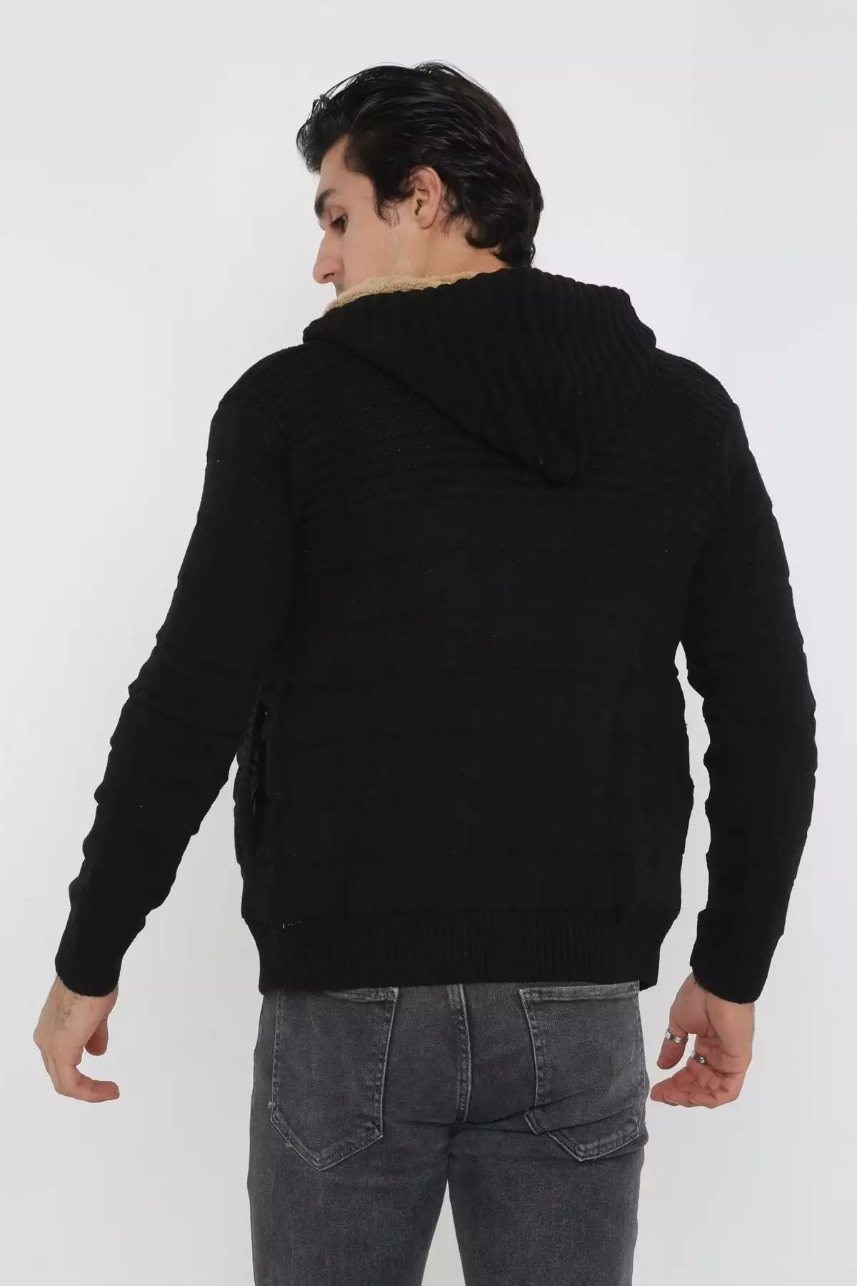 هودی ورزشی با کلاه خزدار مردانه برند KMKkombin - 209914455