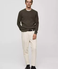 ژاکت نازک بافت ریب و کتان برند MANGO Man - 884958004