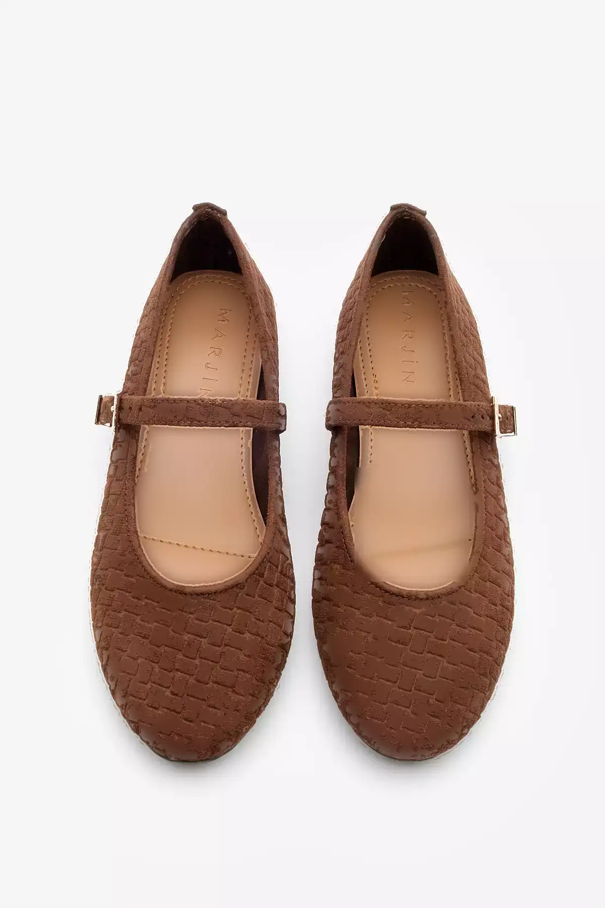 کفش بادی روزمره با طرح زنانه و بنددار آفیر، سوئیت قهوهای برند Marjin - 991034452