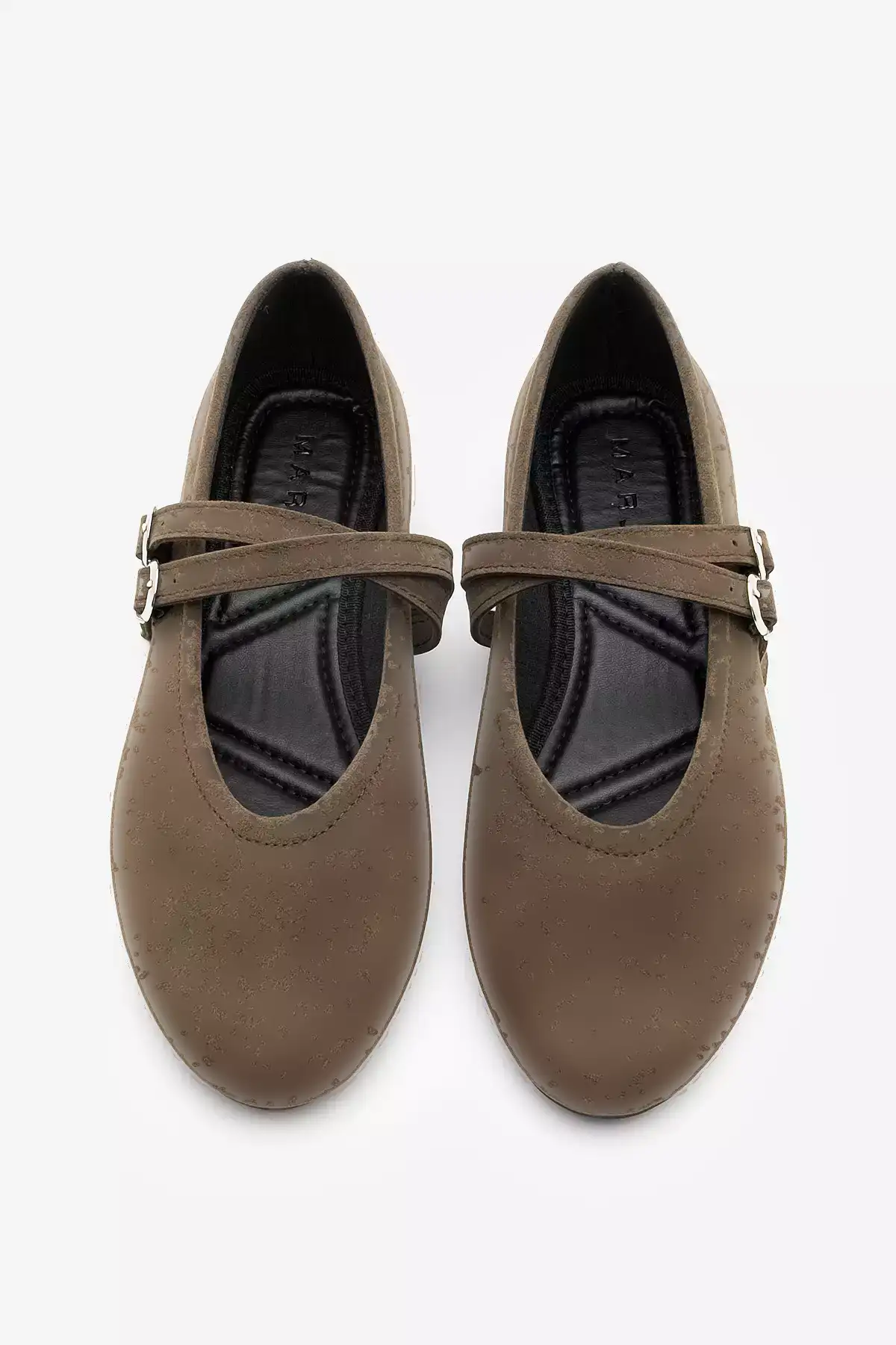 بابت زنانه با بند ضربدری نیرزا قهوهای سوئدی برند Marjin - 982090660