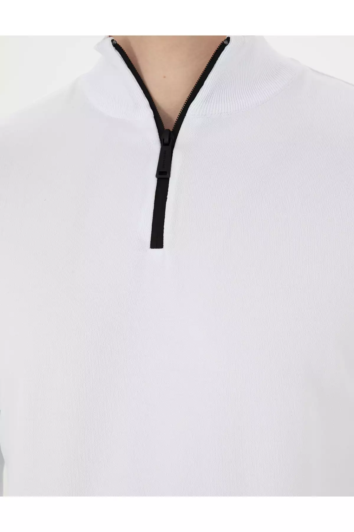 ژاکت بافتنی تنگ فری سایز یقهای زیپدار رنگ کرم روشن 50279383-VR019 برند Pierre Cardin - 829207017