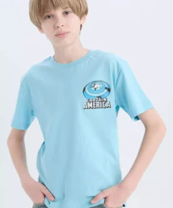 تی‌شرت آستین کوتاه یقه‌گرد کودکانه پسرانه مارول اونجرز E3097A825SM برند Defacto - 895012502