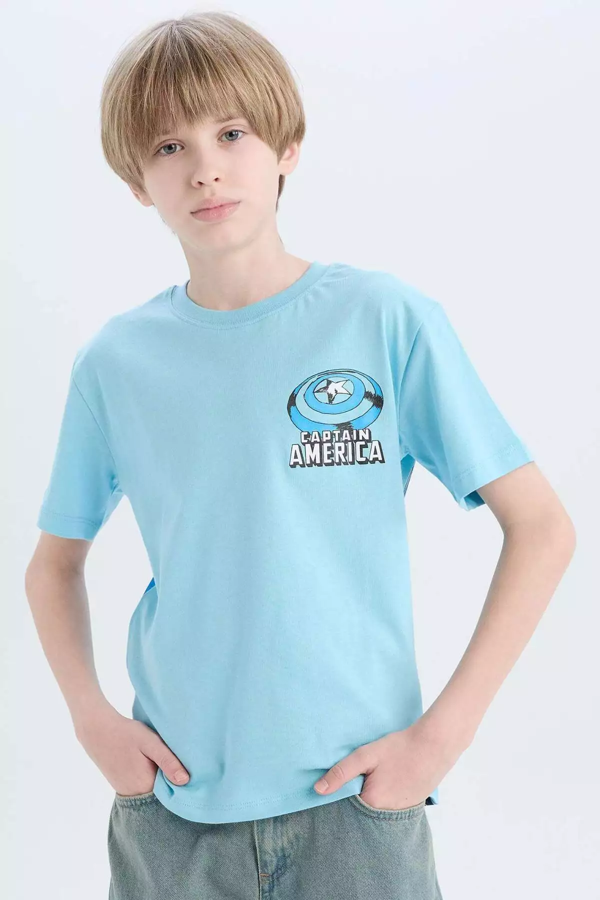 تیشرت آستین کوتاه یقهگرد کودکانه پسرانه مارول اونجرز E3097A825SM برند Defacto - 895012502