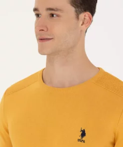 پلیور مردانه خردلی پایه 50269003-VR072 برند U.S. Polo Assn. - 839169896