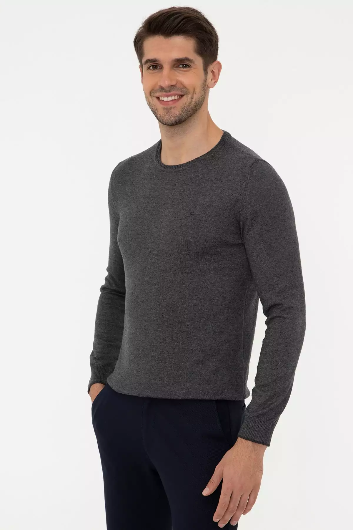 کالج مردانه مشکی ملانژ برند Pierre Cardin - 176804503