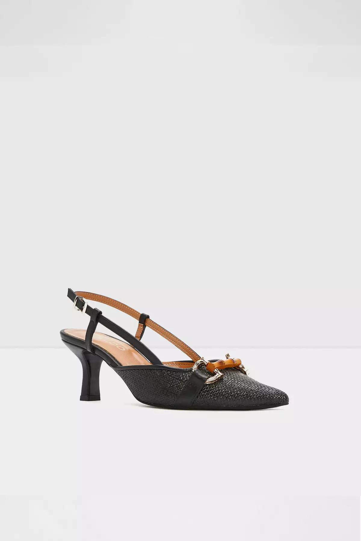 LINDY-TR - کفش پاشنهبلند سیاه زنانه با کفی چرم طبیعی و پشت باز برند Aldo - 903982900