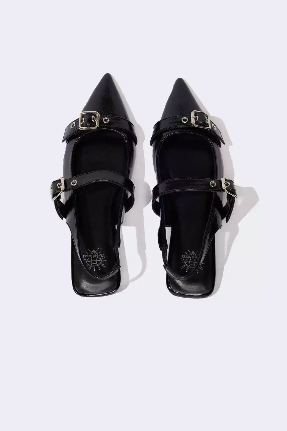 کفش بالرین زنانه با کفی صاف از چرم مصنوعی مدل D8965AX25SM برند Defacto - 917378100