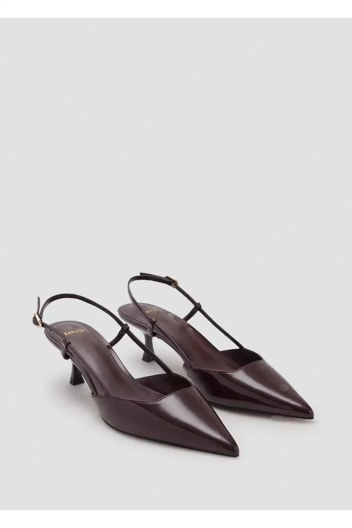 کفش پاشنهدار گربهای براق برند MANGO - 977565478