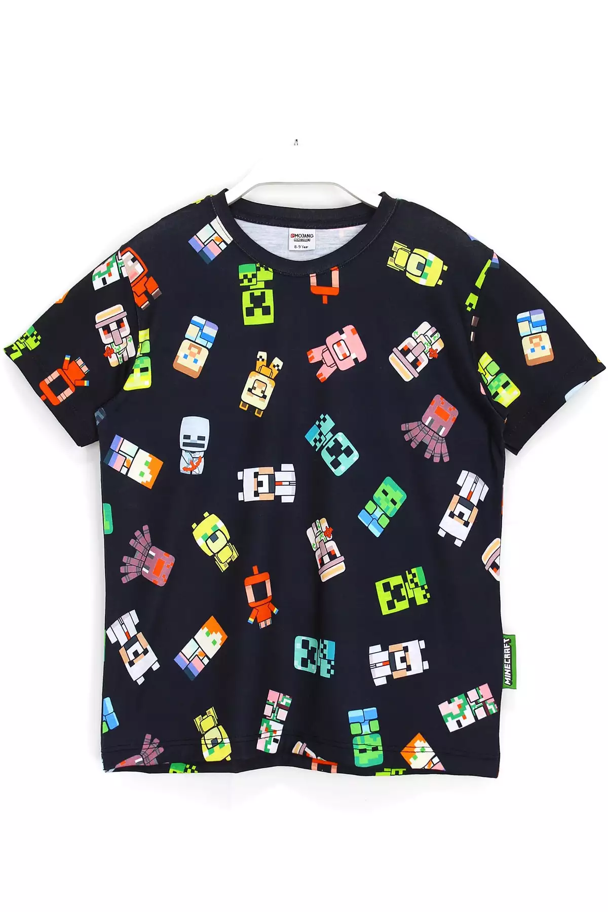 تیشرت بچگانه مشکی شخصیت Minecraft با طراحی ۳۶۰ درجه برند Minecraft - 104990851