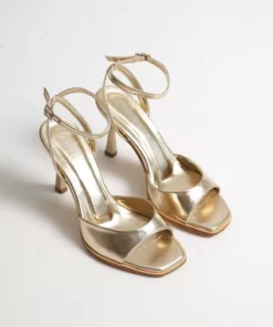 کفش پاشنه‌بلند کلاسیک روزمره راحت با بند طلایی دور مچ پا برای زنان برند Artgoo - 962545362