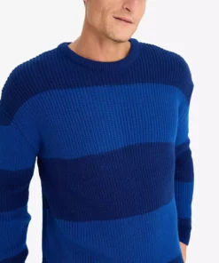 کاپشن بافتنی راه‌راه گشاد و آستین کوتاه E5372AX24WN برند Defacto - 888263876