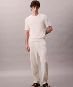 کلاه گرد نرمال سفید مردانه LV04LC333GYAS_SS از پنبه سوپیما برند Calvin Klein - 971278595