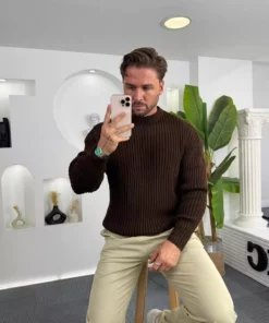 کت کش با یقه گرد آقای بزرگ سایز برند UTTBASİC - 989542666