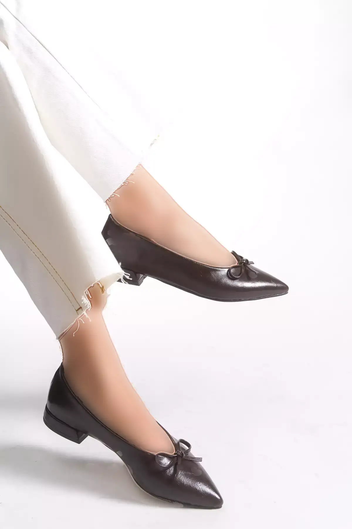 بافت قهوهای، کفش بدمینتون زنانه با نوک تیز 0012502 برند Riccon - 983028529