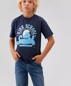 تیشرت آبی تیره با طرح شیرینیها / اندازه بزرگ برند Mavi - 845020910