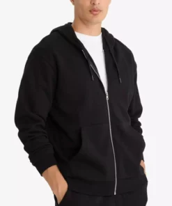 سویشرت زیپدار ساده با جیب، کلاهدار و داخلی نرم و لطیف D7599AX25AU برند Defacto - 973120437