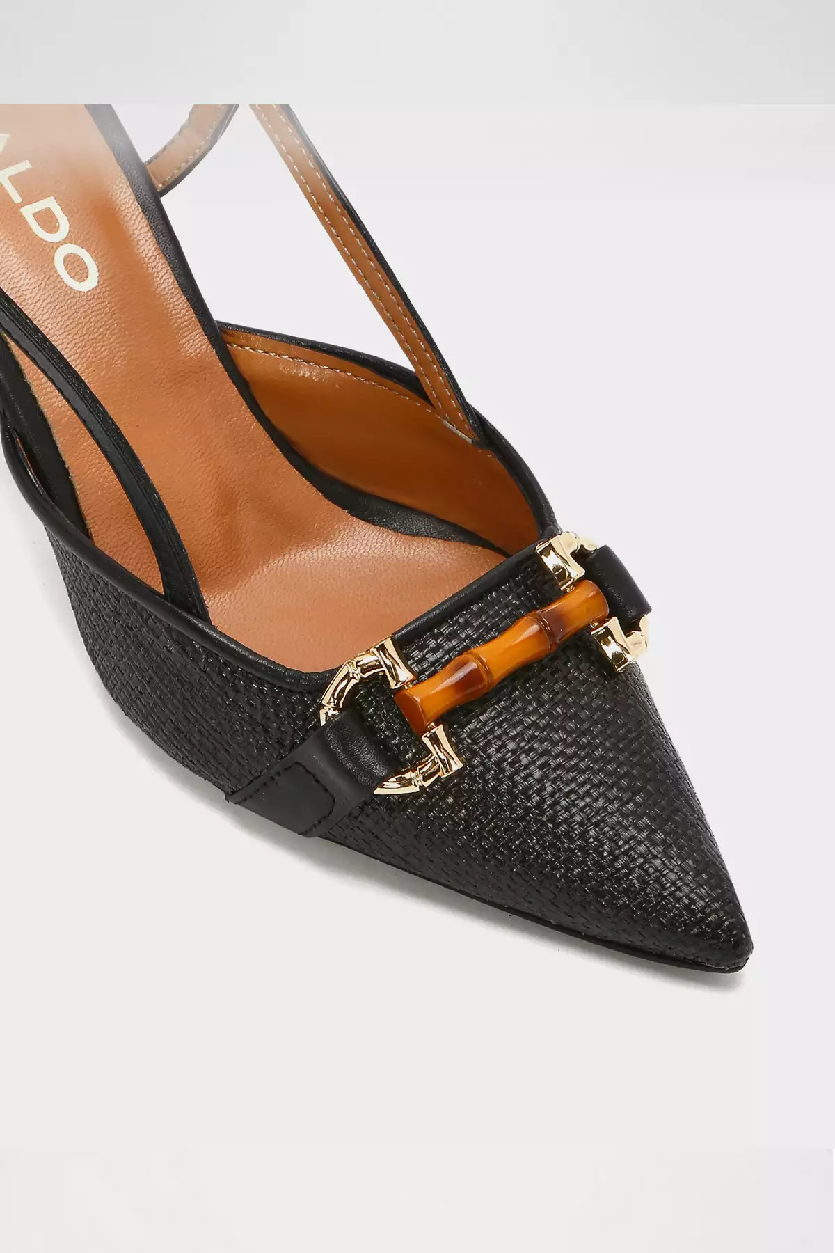 LINDY-TR - کفش پاشنهبلند سیاه زنانه با کفی چرم طبیعی و پشت باز برند Aldo - 903982900