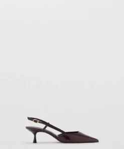 کفش پاشنه‌دار گربه‌ای براق برند MANGO - 977565478