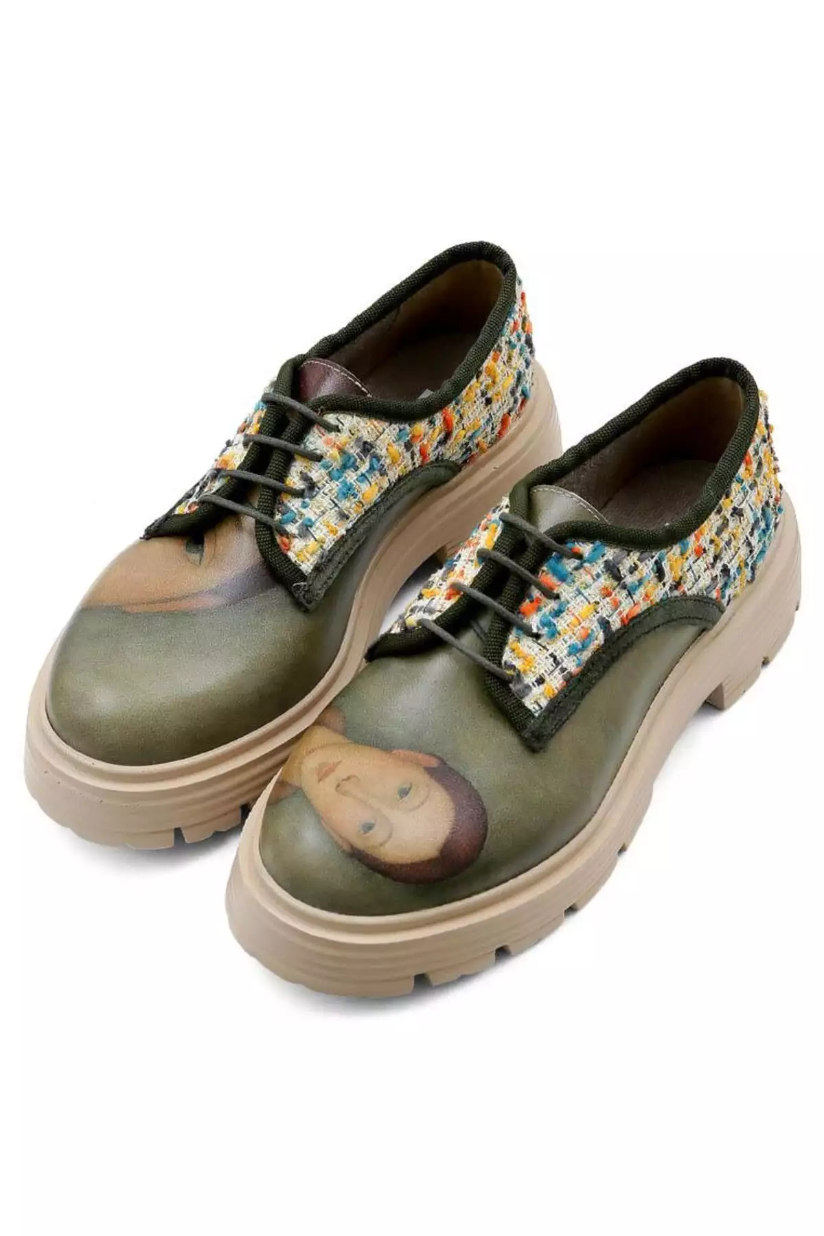 کفش روزمره زنانه از چرم وگان - طراحی نقاشی یک خانم برند Dogo - 960335975