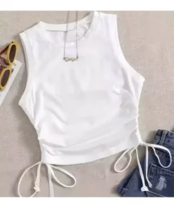 تی‌شرت کودک با یقه بیزیکلت و بند کشی از سمت جانبی برند BEBEĞİME ÇORAP - 969222221