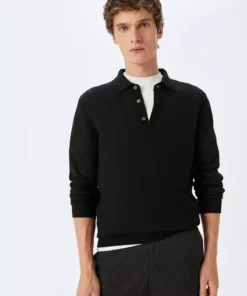 ژاکت پایهای با یقه پولو و جزئیات دکمهای برند Koton - 903454727