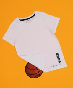 تیشرت یقه گرد سفید برای پسران شماره 50307140-VR013 برند U.S. Polo Assn. - 936456166