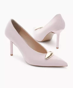 کفش پاشنه بلند زنانه با نوک تیز و جزئیات قفل در جلوی کفش و زیره نئو لیت برند Tonny Black - 868542934