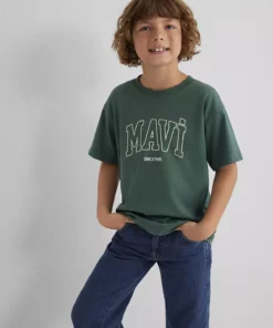 تیشرت چاپی سبز با طراحی آزاد و راحت 6610369-71930 از سال 1991 برند Mavi - 968222273