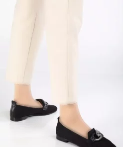 زنانه مدل پاپوش با جزئیات دکمه‌ای جلو به رنگ مشکی برند Tonny Black - 942359313