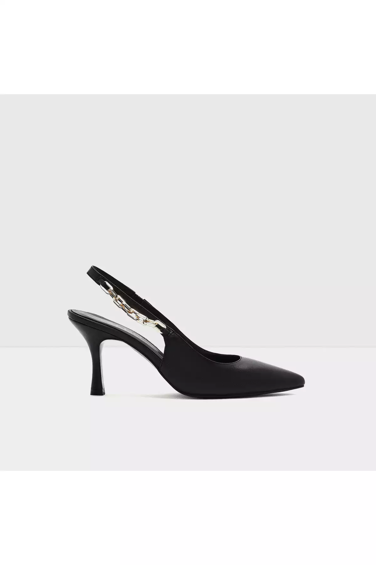 نلی-تیآر - کفش پاشنه بلند زنانه با رویه چرمی و پشت باز به رنگ مشکی برند Aldo - 925876496