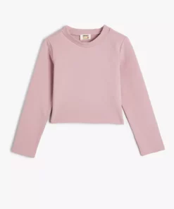 تیشرت پایه آستیندار بلند یقه گرد برند Koton - 782521777