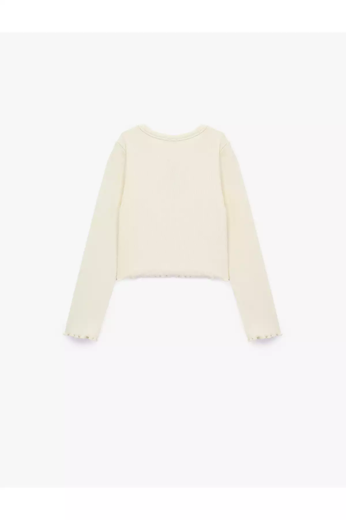 تی-Shirt پنبهای با یقه دوچرخهای و آستین بلند و دوخت نقوش خرسی برند Koton - 1027528420