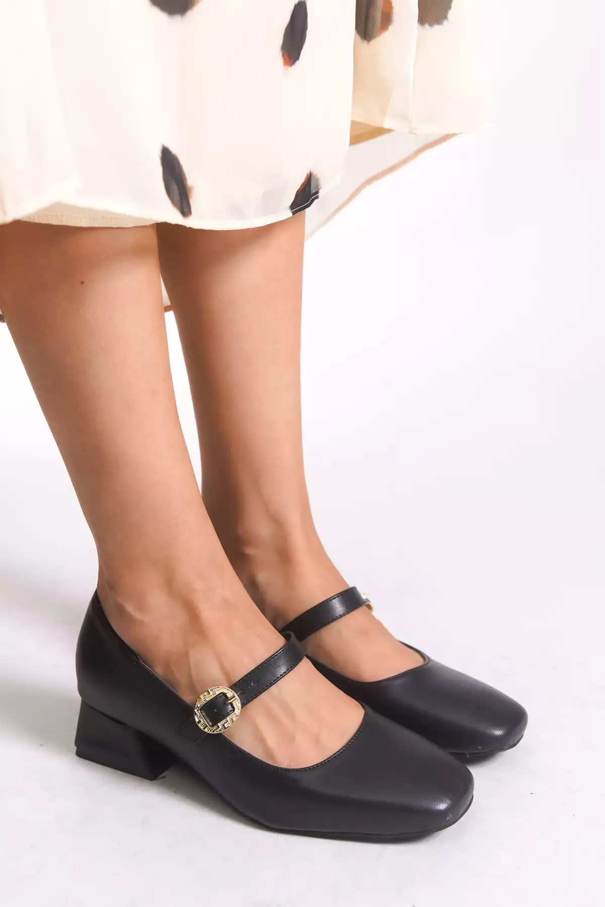 کفش پاشنهدار زنانه میراولدین مدل 00121122 رنگ مشکی چرم برند Riccon - 979239053