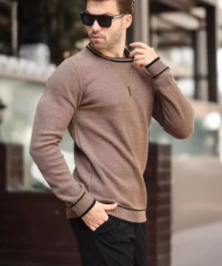 ژاکت بلند با یقه دوچرخه‌ای و جزئیات نوار Vizon 7245 برند Madmext - 846376450